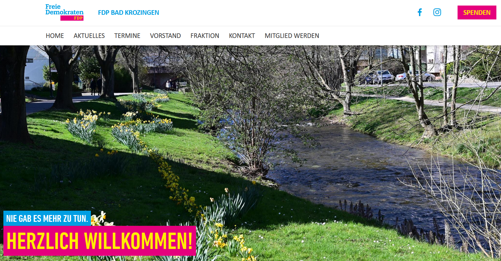 Neues Websitelayout